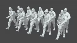 Low poly Art Army Man Animated Pack