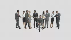 Low Poly Casual People Business VOL01 Crowds