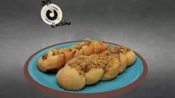 Mushroom Bacon & Rousong Pork Pretzel Bread