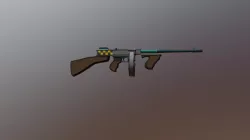 Thompson Gun Borderlands Style Texure