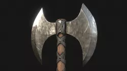 Viking two handed Double Bladed Battle Axe