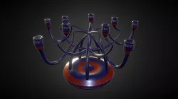 Candleholder with angled shapes