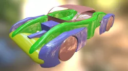 Car with almost open wheels