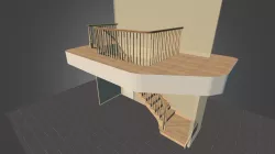 Oak and Tulip Curved Stair