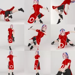 10 poses of Sakura Haruno  3D model