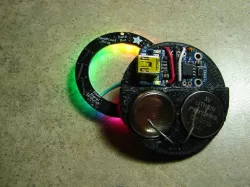 2x cr2032 battery mount (made for an LED shirt button)