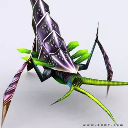 3DRT - Insectoids Monsters Low-poly  3D model
