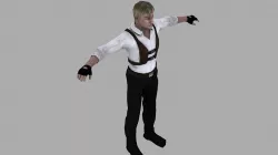 A man in a shirt Low-poly  3D model