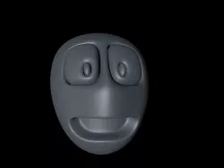 alien head cartoon 3D model