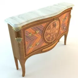 Antique Buffet Cabinet 2 3D model