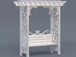 Arbor Bench 3D model