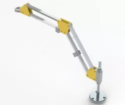 articulated arm for pneumatic threader
