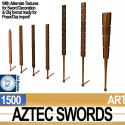 Aztec Swords Collection 3D model