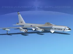 Boeing B-52C Stratofortress V02 3D model