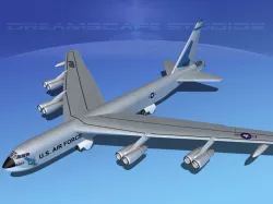 Boeing B-52C Stratofortress V07 3D model