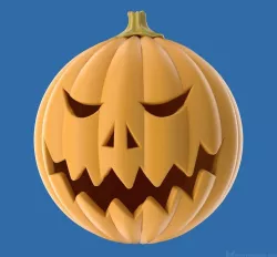Carved Halloween pumpkin 3D model