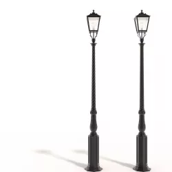 Cast iron street lamps 3D model