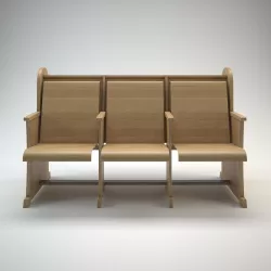 Classic Pew hard seats 3D model