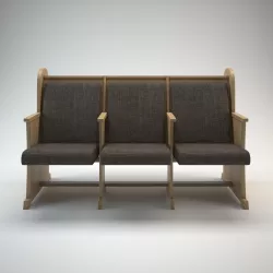 Classic Wooden Pew seats 3D model