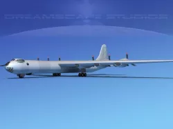 Convair B-36B Peacemaker Bare Metal 3D model