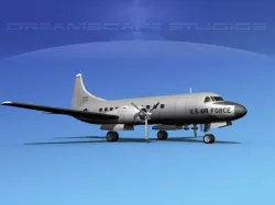 Convair C-131 US Air Force 3D model