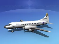 Convair C-131 USAF V01 3D model
