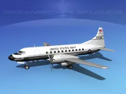 Convair VC-131 US Navy V02 3D model