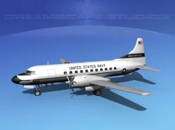 Convair VC-131 US Navy V03 3D model