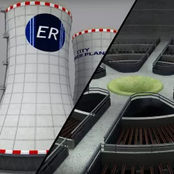 Cooling Tower Power Plant interior 3D model
