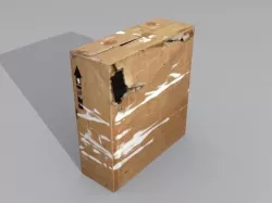 Crate 5 cardboard box Low-poly  3D model