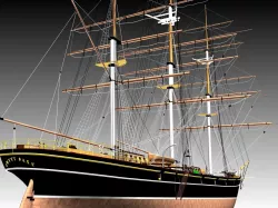 Cutty Sark Clipper - XIX Century Freighter 3D model