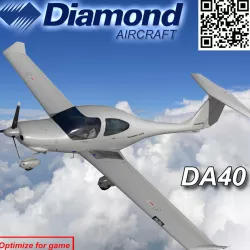 Diamond DA-40 Low-poly  3D model