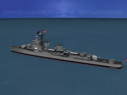 Gearing Class Destroyer DDR-874 USS Duncan 3D model