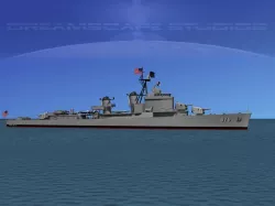 Gearing Class Destroyer DDR-879 USS Leary 3D model