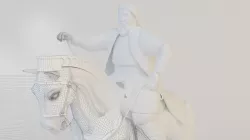 Genghis khan statue model 3D model
