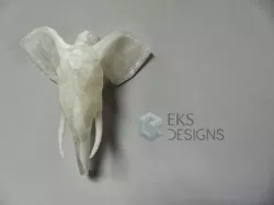 Geometric Low Poly Elephant Head