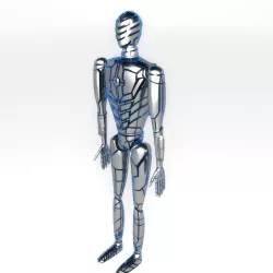 Glowing robot 3D model