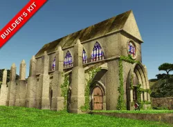 Gothic-Style Medieval Basilica Builders Kit 3D model