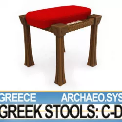 Greek Stools Set C D 3D model