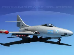 Grumman F9F-5 Panther Argentina Armada 3D model
