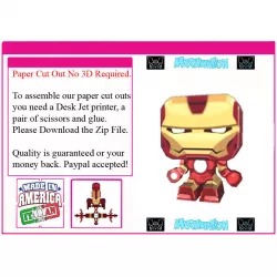 Iron Man Paper Cut Out Not 3D Version 3D model