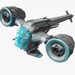 light fighter blue 3D model