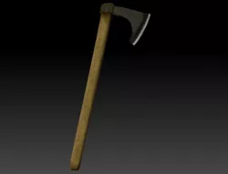 Low poly battle axe Low-poly  3D model