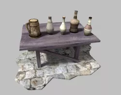 low poly bottles pack Low-poly  3D model