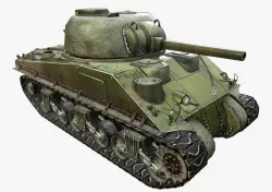 M4 Sherman Tank Low-poly  3D model