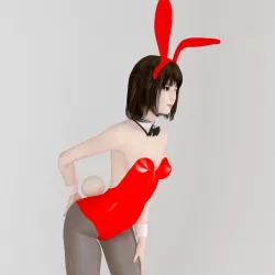Mariko bunny pose 01 3D model