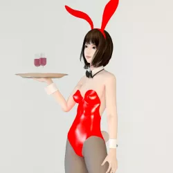 Mariko bunny pose 02 3D model