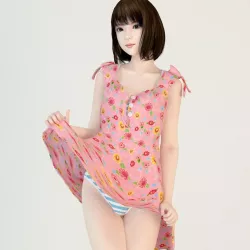 Mariko dress pose 03 3D model