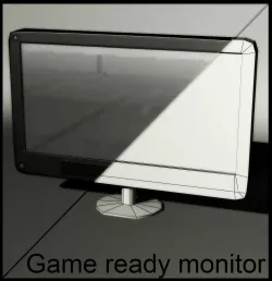 Monitor or Monoblock Low-poly  3D model