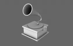 Old Gramophone Record 3D model